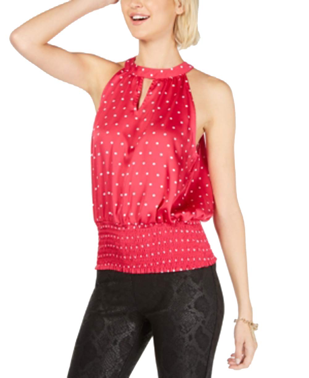 INC Petite Printed Keyhole Halter Top