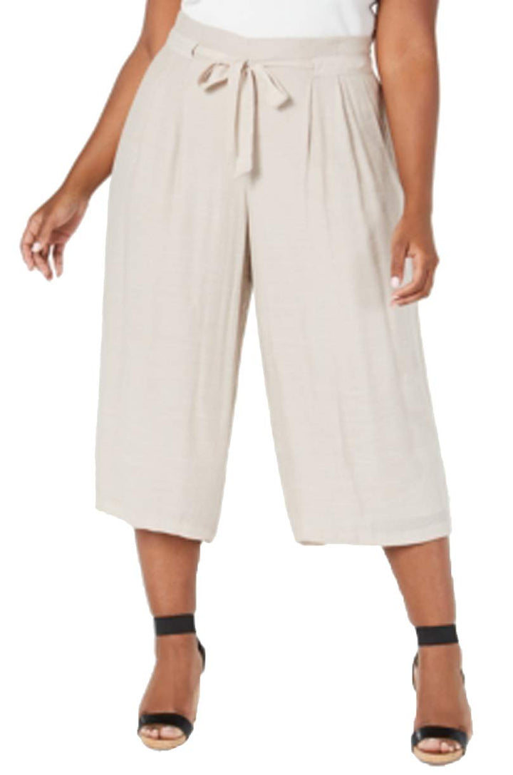 JM Collection Plus Size Wide Leg Capri Pants