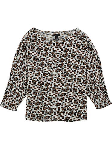 Alfani Printed Pleated Dolman Sleeve Top