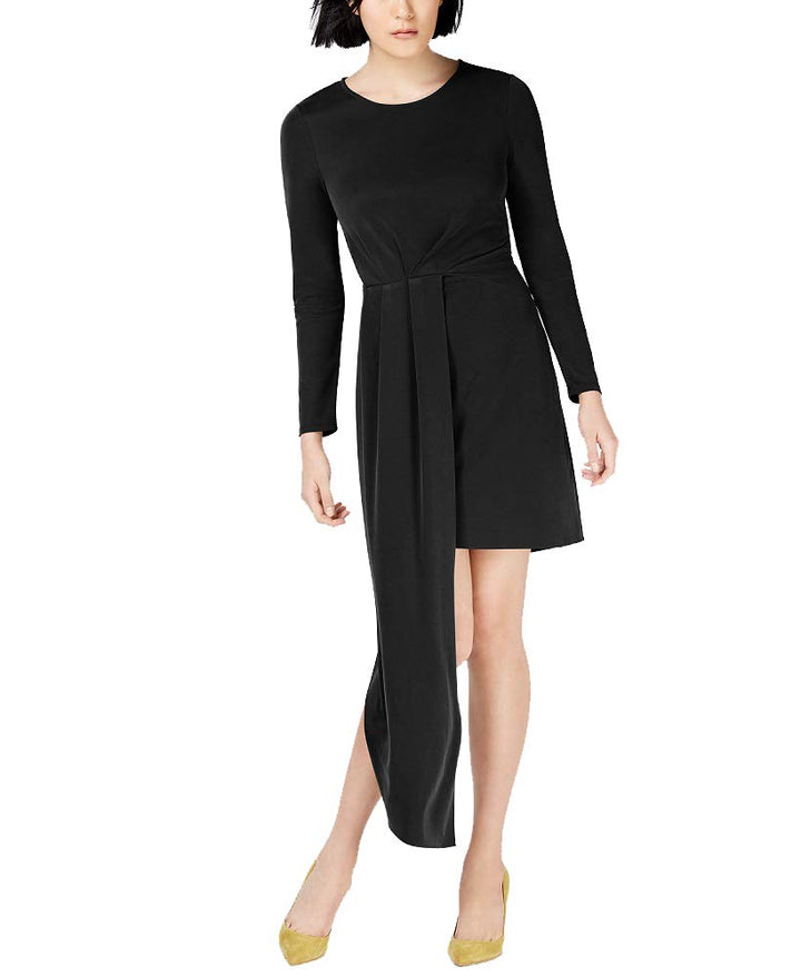 Bar III Pleated Asymmetrical Dress