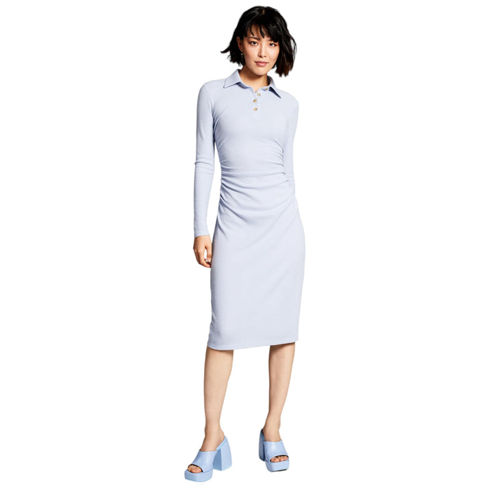 Now This Womens Ruched Polo Dress