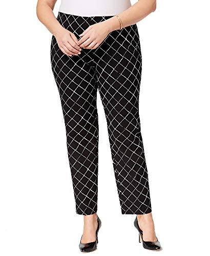 Alfani Plus Size Printed Slim Pants