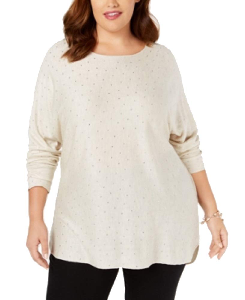Plus Size Embellished Shirttail Sweater