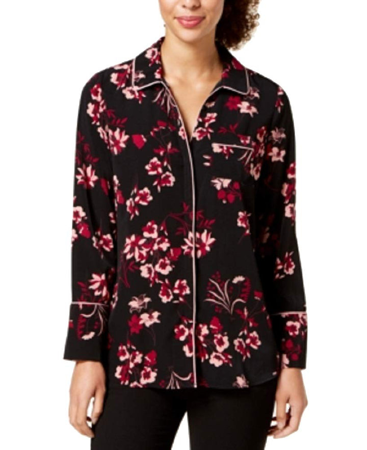 Printed Piped Blouse