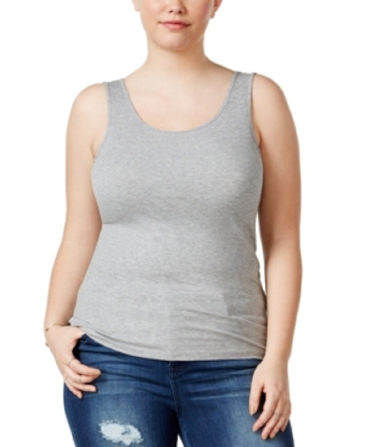 Celebrity Pink Trendy Plus Size Ribbed Tank Top
