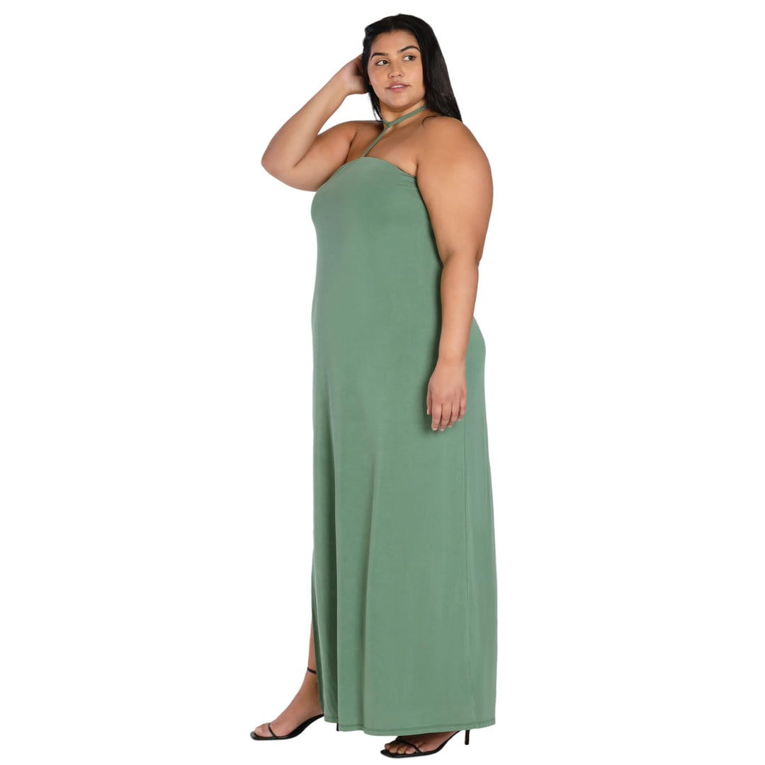 Nicole Williams English Plus Size Halter Dress