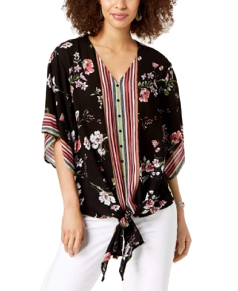 Printed Tie-Front Shirt