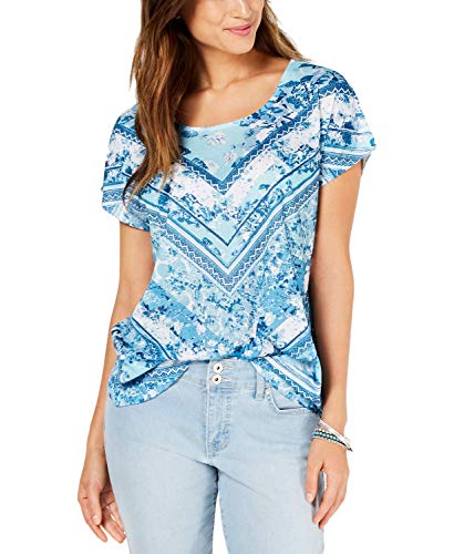 Petite Printed Dolman-Sleeve T-Shirt