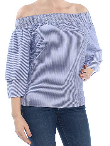Cotton Striped Off The Shoulder Top