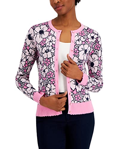 Charter Club Floral Jacquard Cardigan