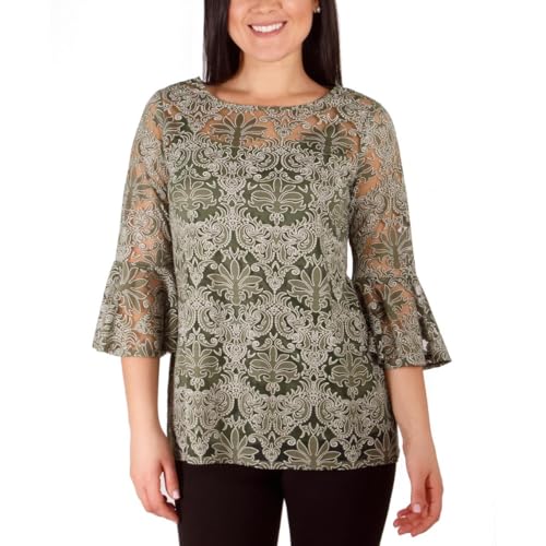 Womens Bell Sleeve Blouse Solid Camisole