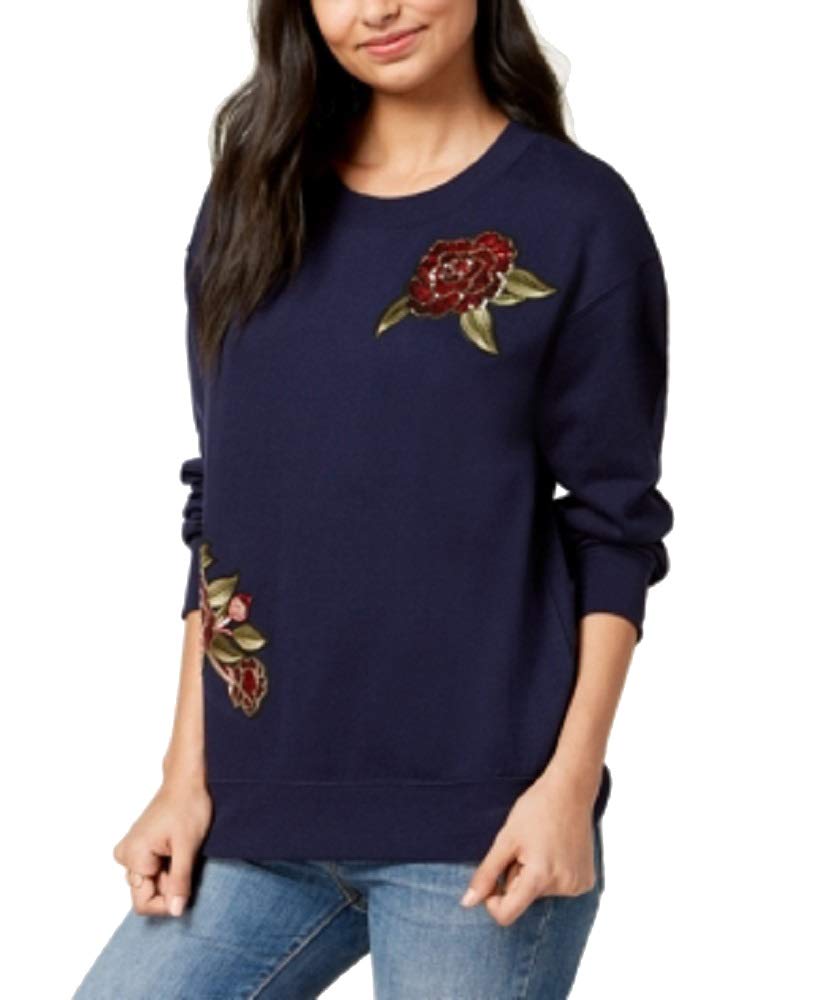 Juniors' Sequin Applique Sweatshirt