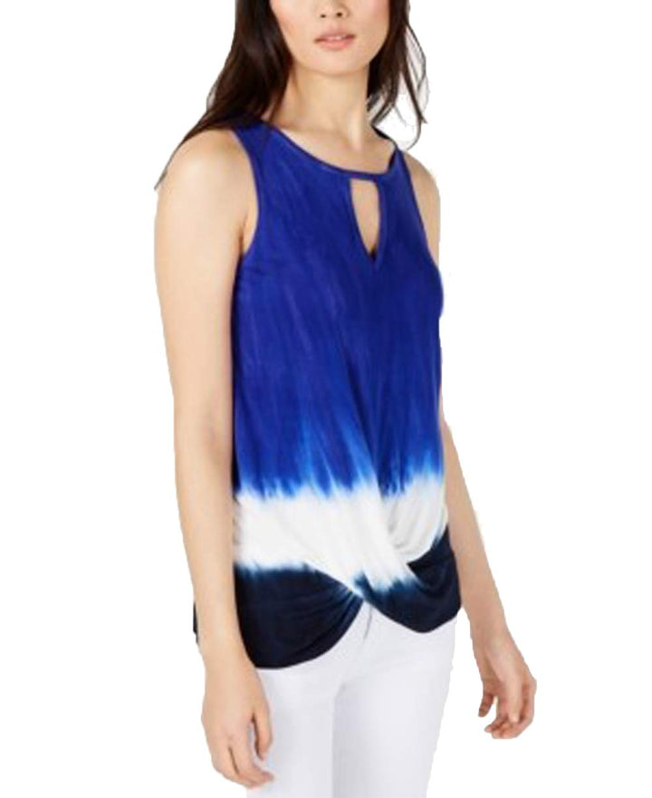 Tie Dye Keyhole Tank Top
