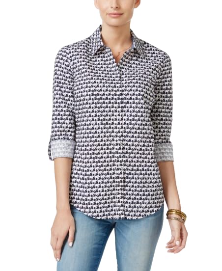 Charter Club Petite Printed Shirt
