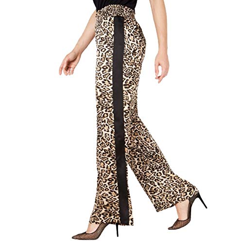 Leopard Print Smocked Waist Wide Leg Pants