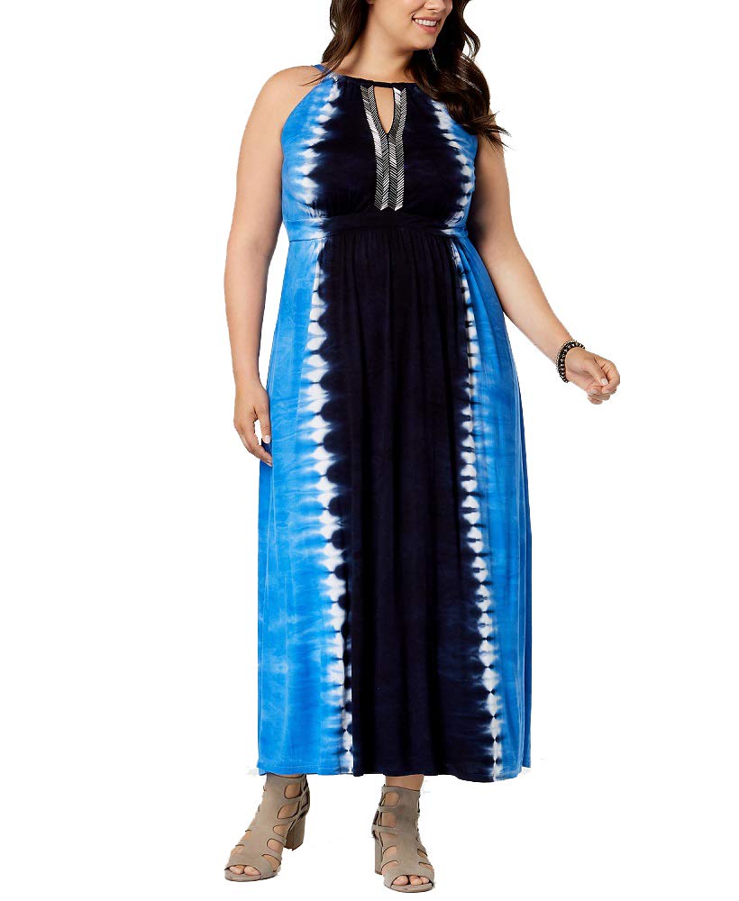 Plus Size Tie Dyed Maxi Dress