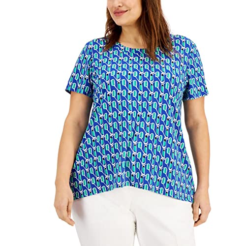 Anne Klein Plus Size Printed High Low T-Shirt