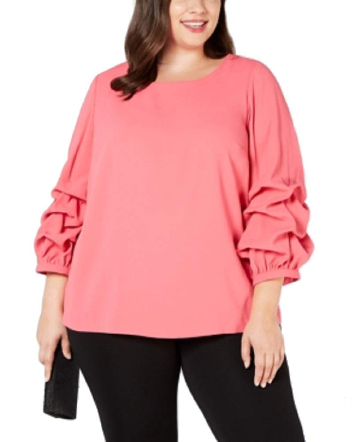 Plus Size Billow-Sleeve Blouse
