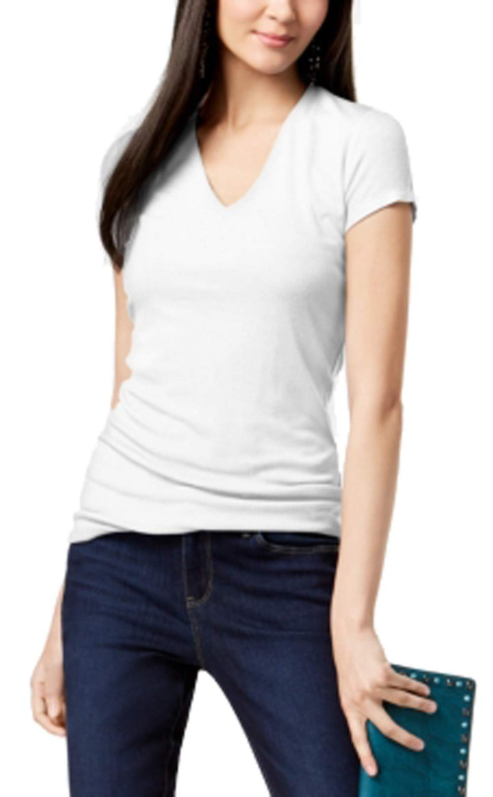 INC International Concepts Ribbed V Neck Top