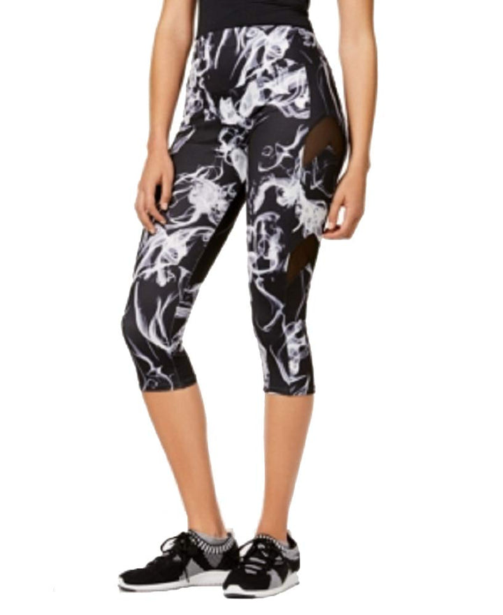 Juniors' Mesh-Inset Cropped Leggings