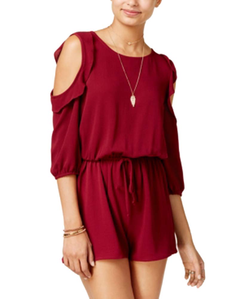 Be Bop Juniors Cold Shoulder Ruffled Romper