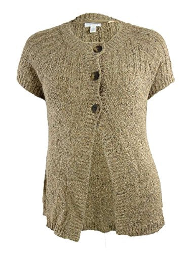 Charter Club Petite Solid Long Sleeve Crewneck Top