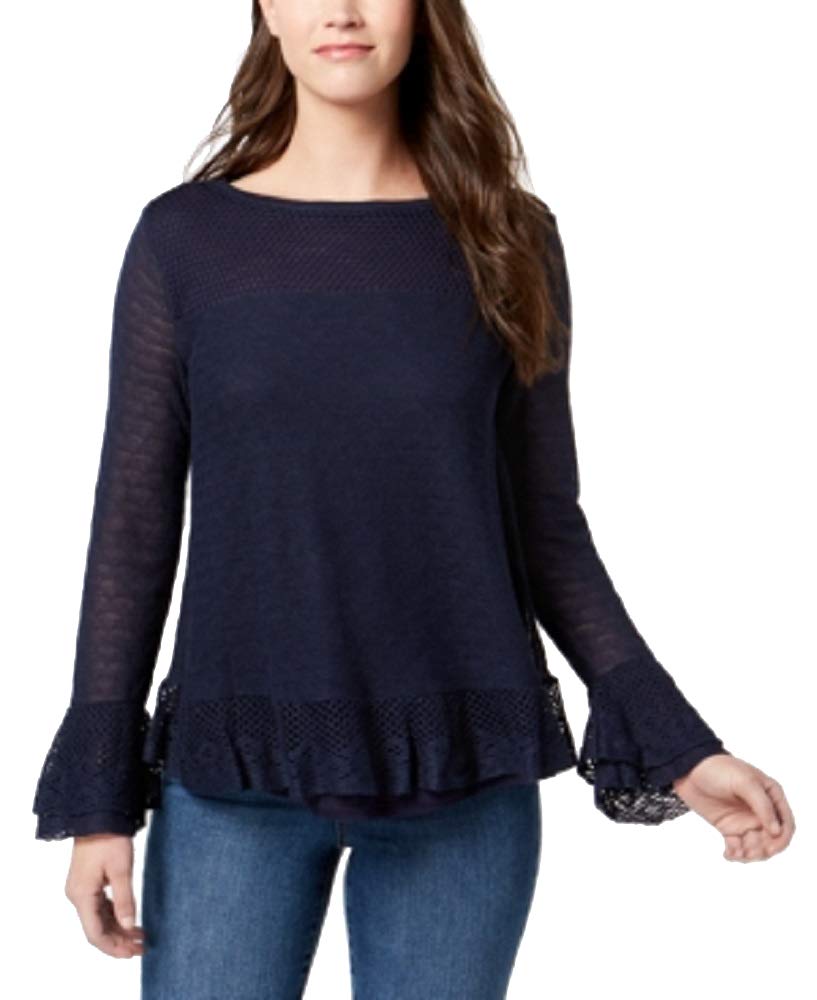 Style & Co Petite Ruffle Trim Sweater