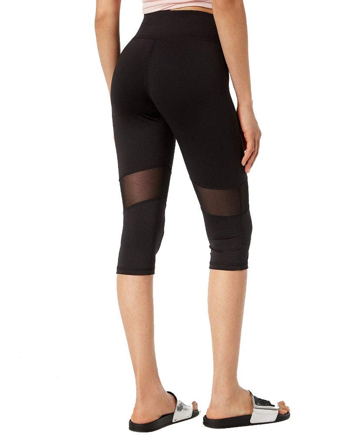 Material Girl Active Juniors Cropped Mesh Inset Leggings