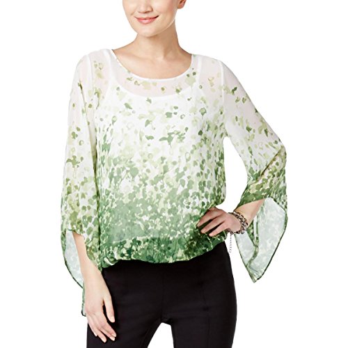 Alfani Petite Printed Blouson Top