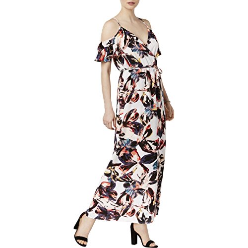 Printed Cold-Shoulder Maxi Dress