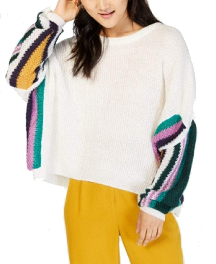 by Ikeddi Juniors' Striped Dolman-Sleeve Sweater
