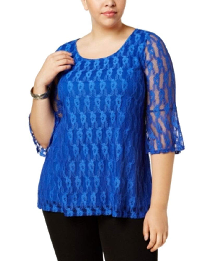 NY Collection Plus Size Lace Top