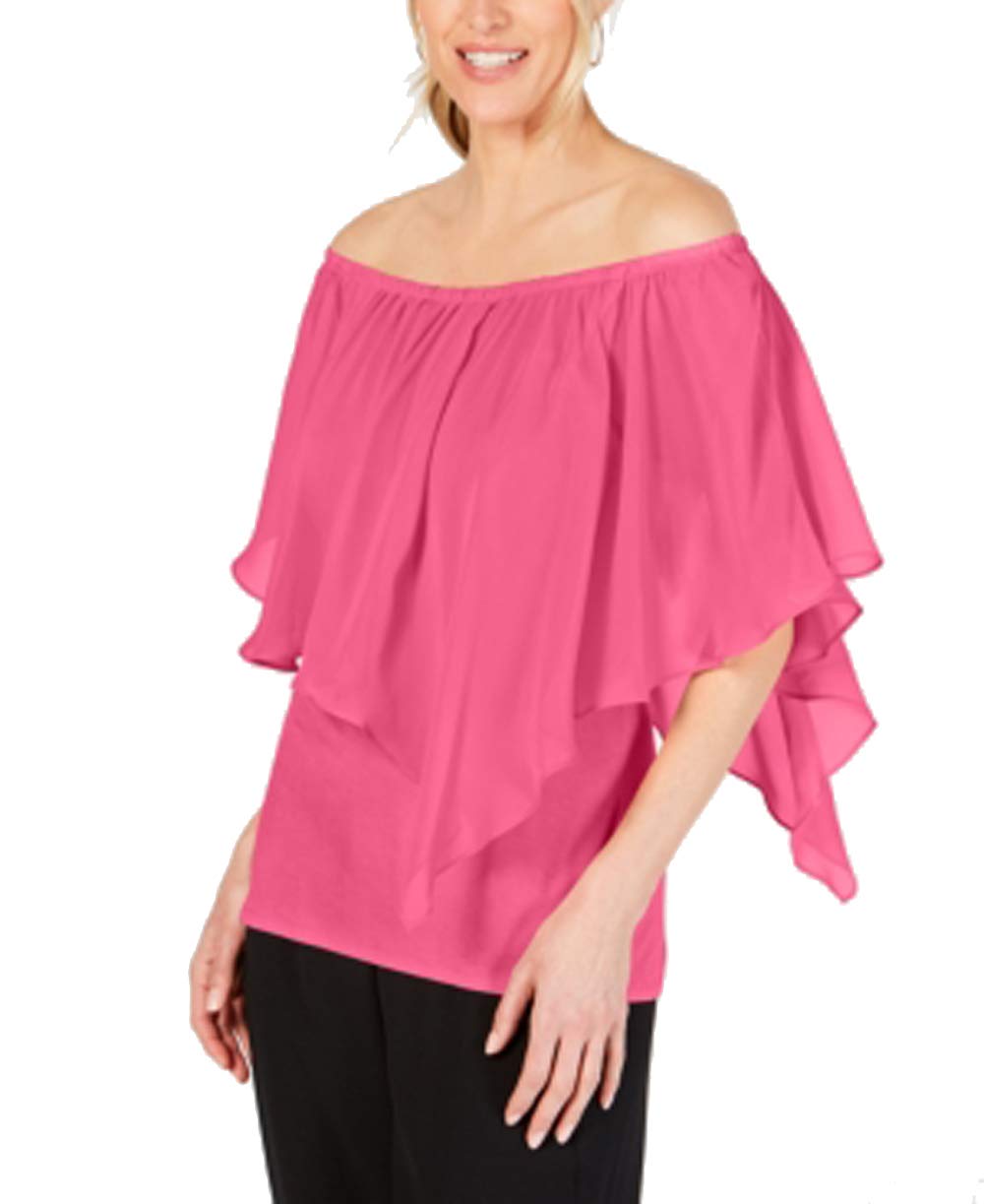 JM Collection Solid Triple Threat Top