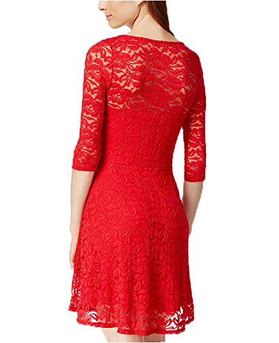 Lace Illusion Skater Dress