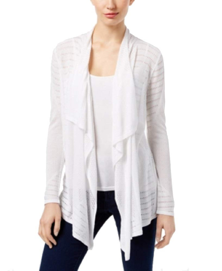 Petite Pointelle Draped Cardigan