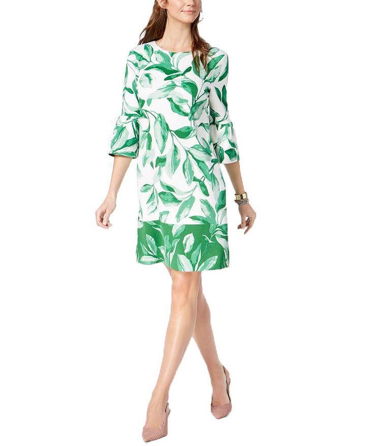 Alfani Petite Printed Bell Sleeve Shift Dress