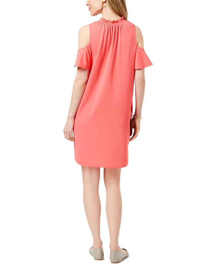 Seamed Cold-Shoulder Dress