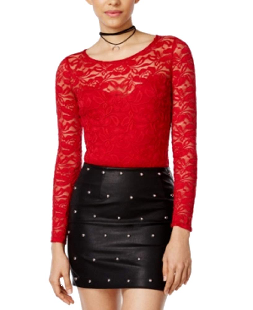 Material Girl Juniors Illusion Lace Bodysuit