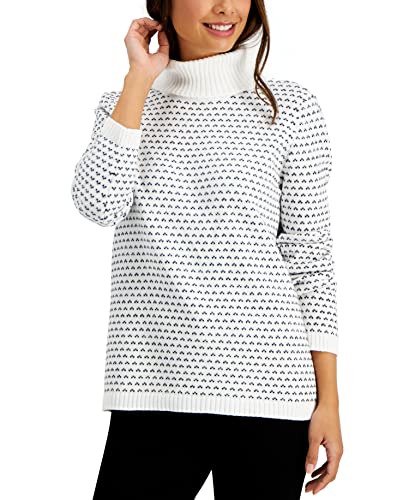 Karen Scott Petite Patterned Turtleneck Sweater