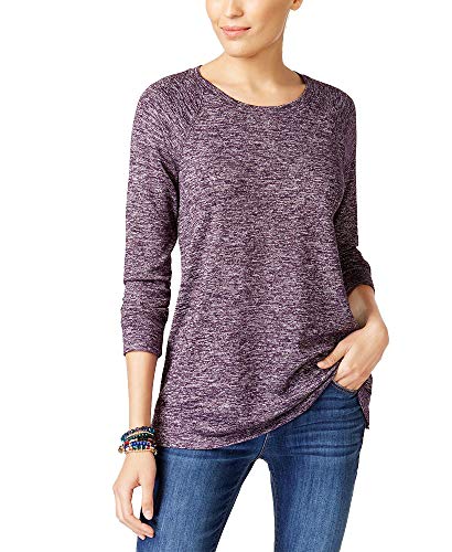 Style & Co Melange Raglan Sleeve Knit Top