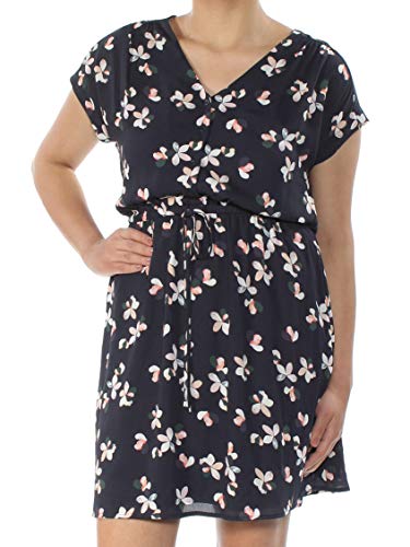 Maison Jules Printed Drawstring A Line Dress
