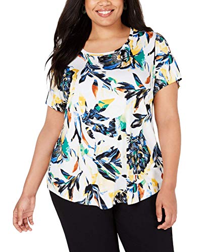 JM Collection Plus Size Printed Top