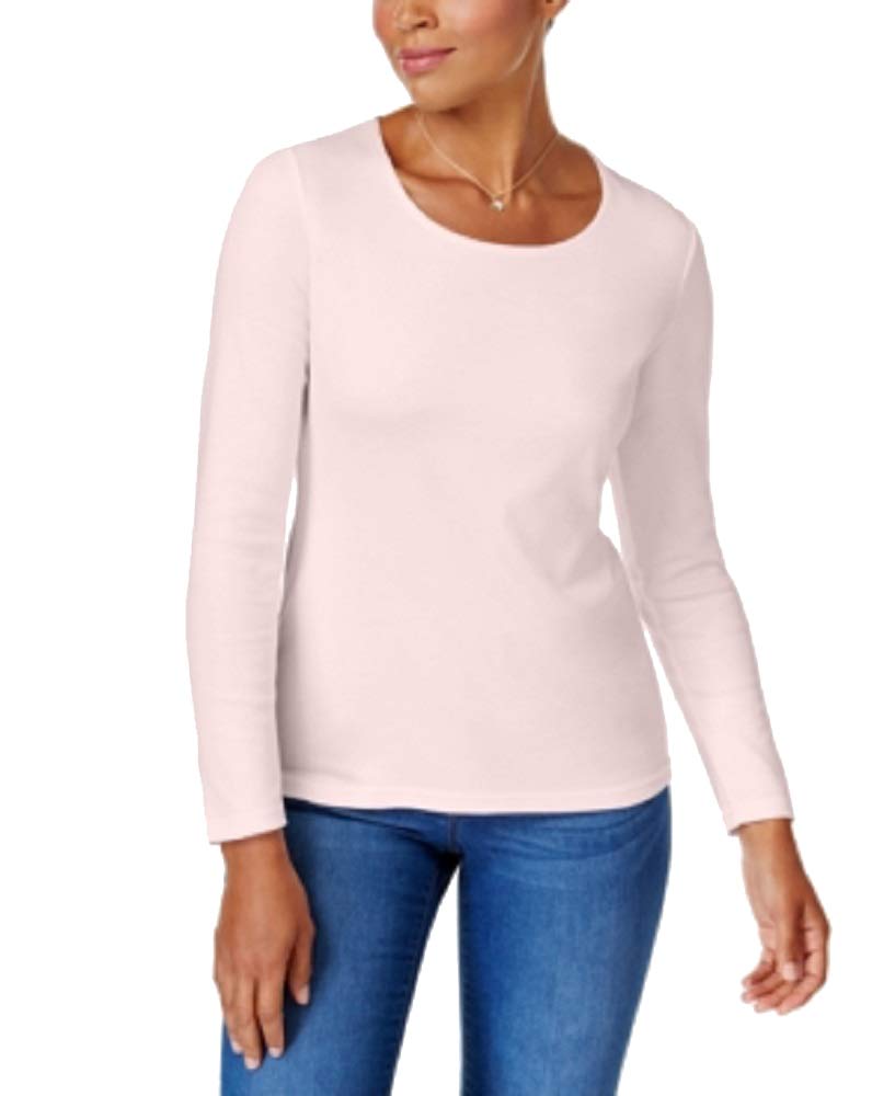 Karen Scott Cotton Scoop Neck Top