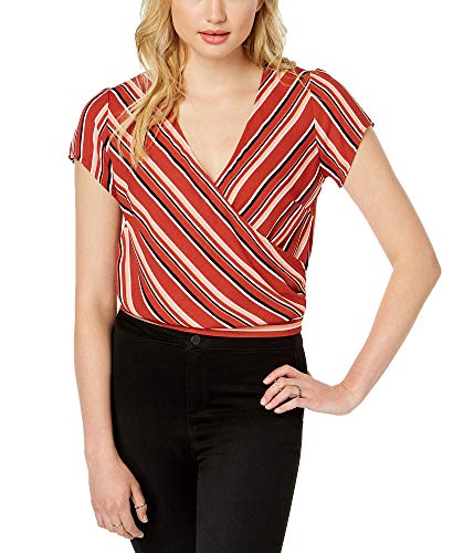 Ultra Flirt By Ikeddi Juniors Striped Wrap Top