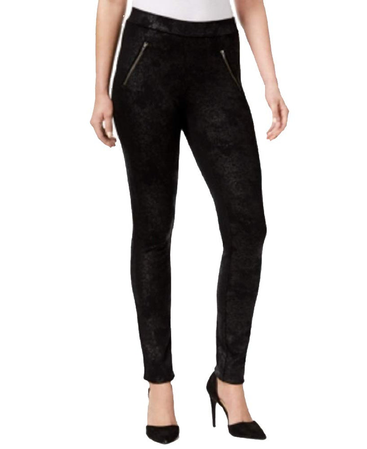 Style & Co Zip Pocket Coated Leggings