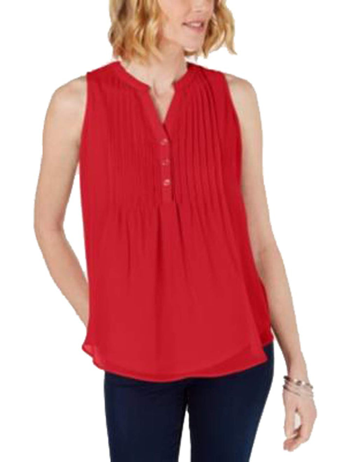 Charter Club Sleeveless Pintuck Blouse
