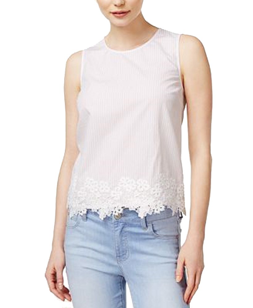 Maison Jules Cotton Embroidered Shell