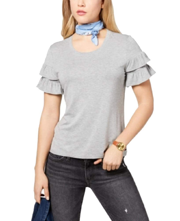 Maison Jules Tiered Ruffled T-Shirt
