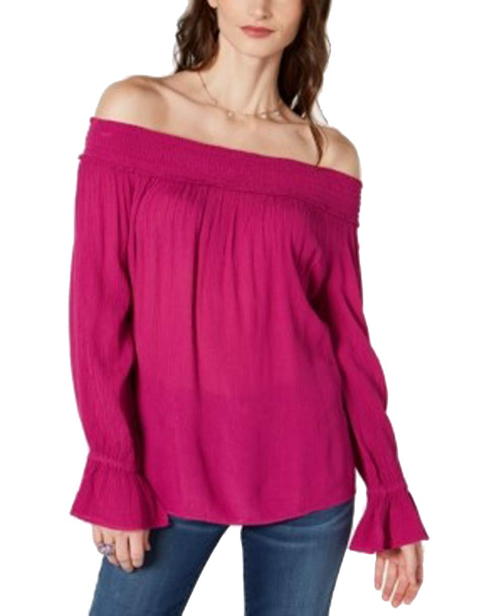 INC Smocked Off-The-Shoulder Top