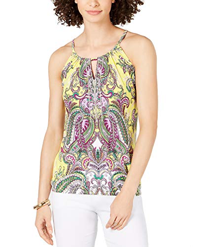 Embellished Keyhole Halter Top